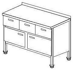 Стол производственный ТММ СГДР-2/1500/600