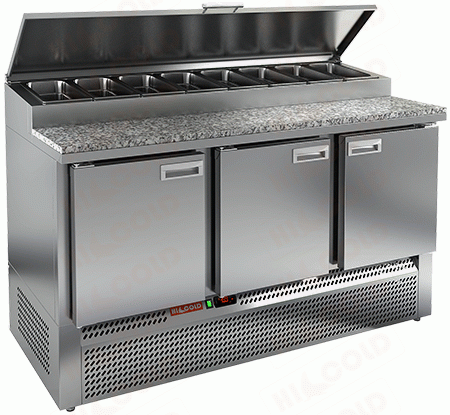 Стол охлаждаемый для пиццы  HICOLD  PZE1-111/GN (1/3H) камень