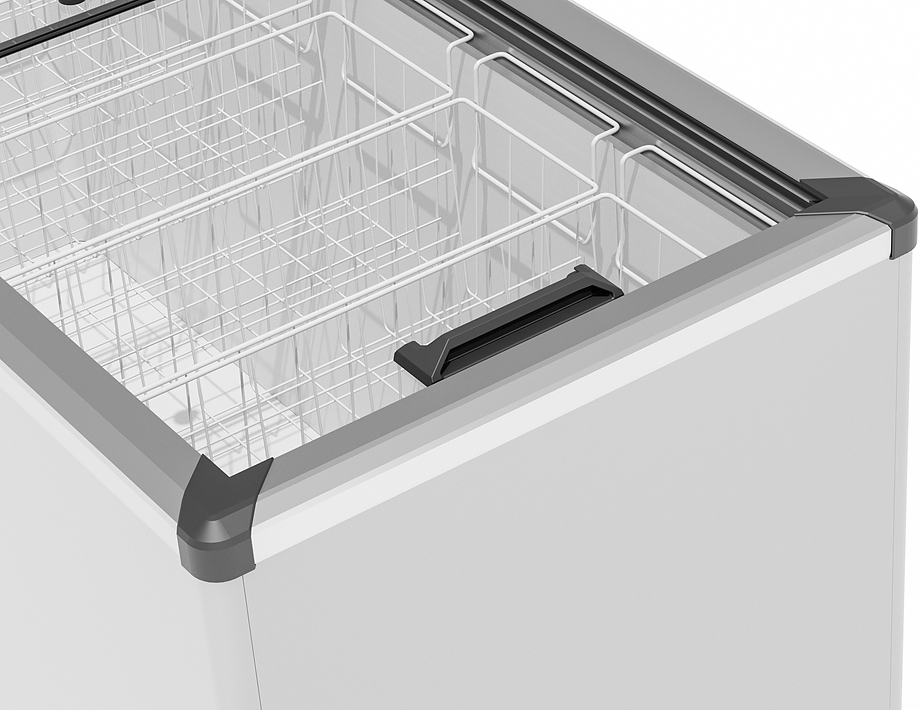Ларь морозильный Frostor GELLAR FG 400 C V25 (алюминий) красный (R290)