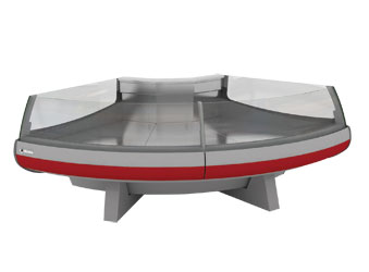 Угловая неохлаждаемая витрина c низким стеклом Symphony OCN SG (90 внеш.)