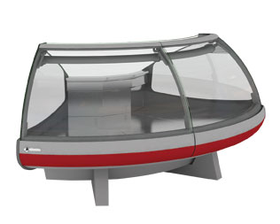 Угловая среднетемпературная витрина c высоким стеклом Symphony OC (90 внеш.)