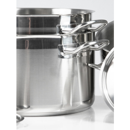 КАСТРЮЛЯ 15л нерж.тройное дно d=315 h=210, ИНДУКЦИЯ, LUXSTAHL