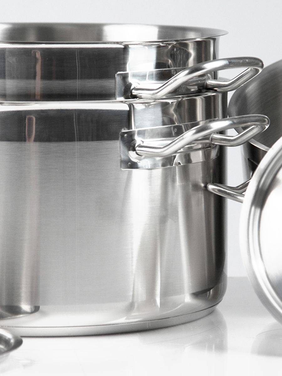 КАСТРЮЛЯ 2л нерж.тройное дно d=190 h=80, ИНДУКЦИЯ, LUXSTAHL