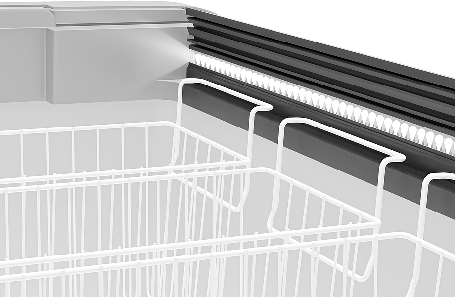 Ларь морозильный Frostor GELLAR FG 600 C V25 (алюминий) красный