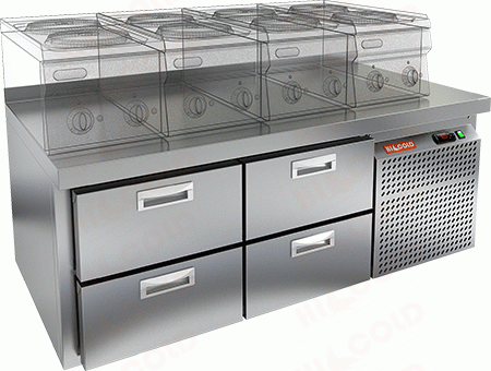 Стол морозильный  HICOLD  GN 22/BT LT SH