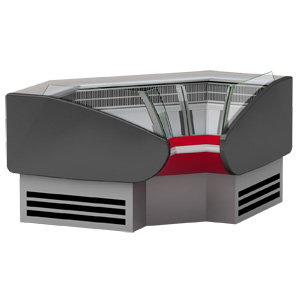 Угловая среднетемпературная витрина с низким стеклом (90 внутр.) Symphony EC SG IC