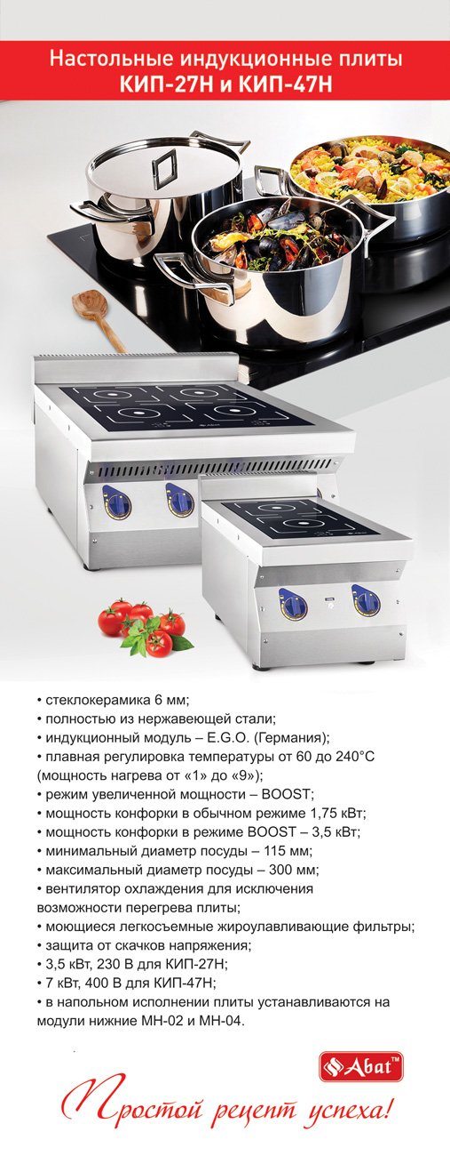 Плита индукционная КИП-27Н (сдвоенный индуктор EGO)