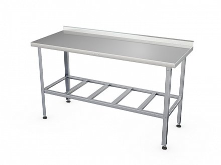 Столы разделочные серия "Стандарт" СР-С-1- 700.700-02-Н (СР-3-700/700-Н) нержавеющий каркас, с бортом