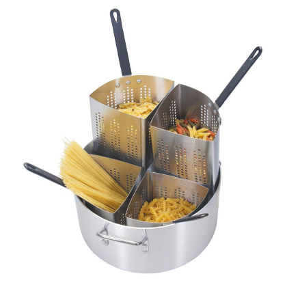 Кастрюля d=360 мм h=180 мм с 4-мя стрейнерами из алюминия