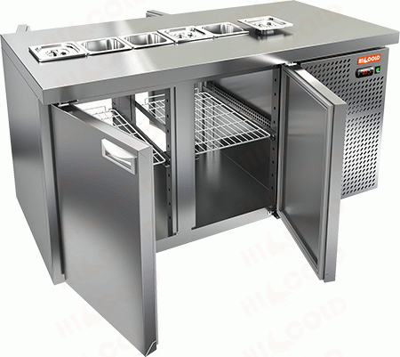 Стол охлаждаемый для салатов (саладетта)  HICOLD  SL2T-11/GN (1/6)