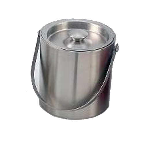 Ведро для льда d15см h15см 1,7л, с крышкой, двойные стенки, нерж.сталь