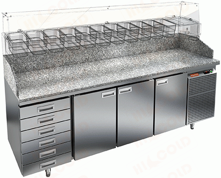 Стол охлаждаемый для пиццы  HICOLD  PZ4-111/GN 6R