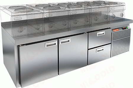 Стол морозильный  HICOLD  GN 112/BT LT SH