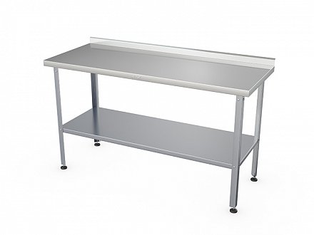Столы разделочные серии Стандарт с бортом и сплошной полкой СР-С-1-1800.800-02-ПСОц (СР-3-1800/800-Сп)