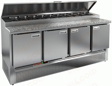 Стол охлаждаемый для пиццы  HICOLD  PZE1-1111/GN (1/3H) камень