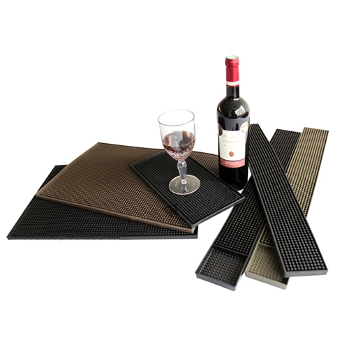 Коврик барный 59,5х8 см, черный, резиновый, серия Jiwins