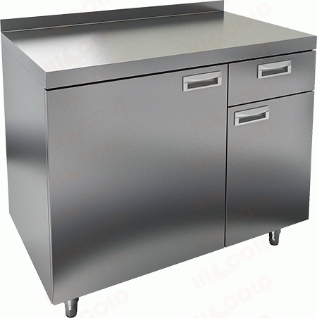 Стол для кофемашин с бортом  HICOLD  НБМКМ-10/6Б